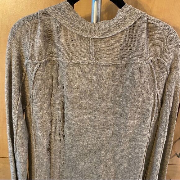Inhabit Cashmere Alpaca Blend distressed long cardigan - size S - Picture 6 of 6